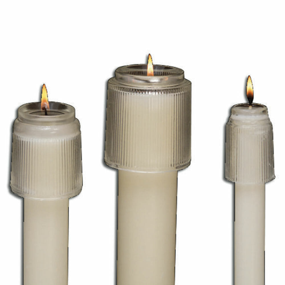 Heat Resistant Glass Candle Caps From Cathederal Candles Fa Dumont Church Supplies 5607