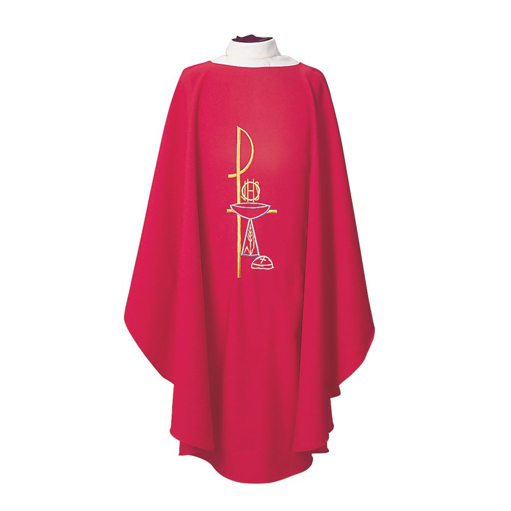 red chasuble