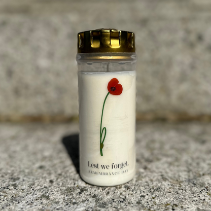 4-Day White Tribute Memorial Candles