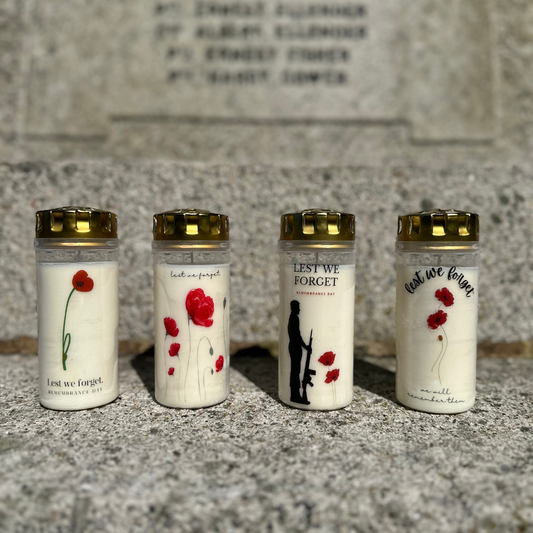 4-Day White Tribute Memorial Candles