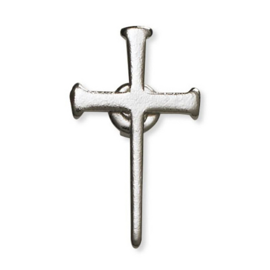 Nail Cross Lapel Pin