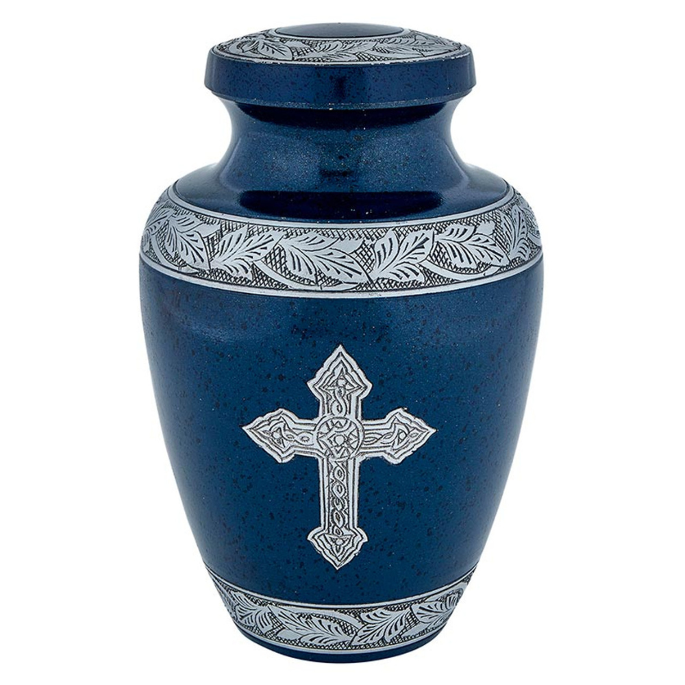 Dark Blue Memorial Urn