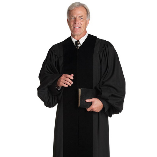 Velvet Geneva Pulpit Robe Black