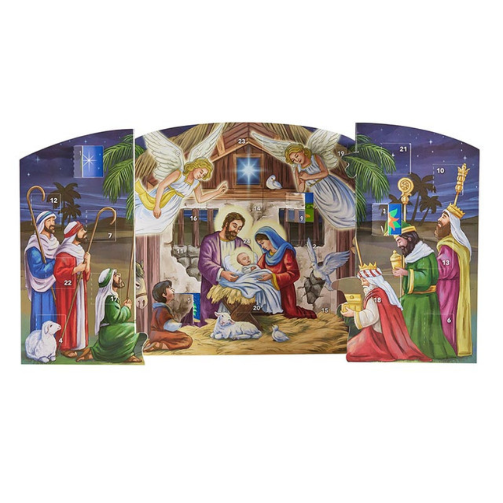 Joyful Nativity Standing Advent Calendar