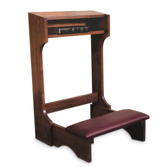 Classic Padded Kneeler Walnut Stain