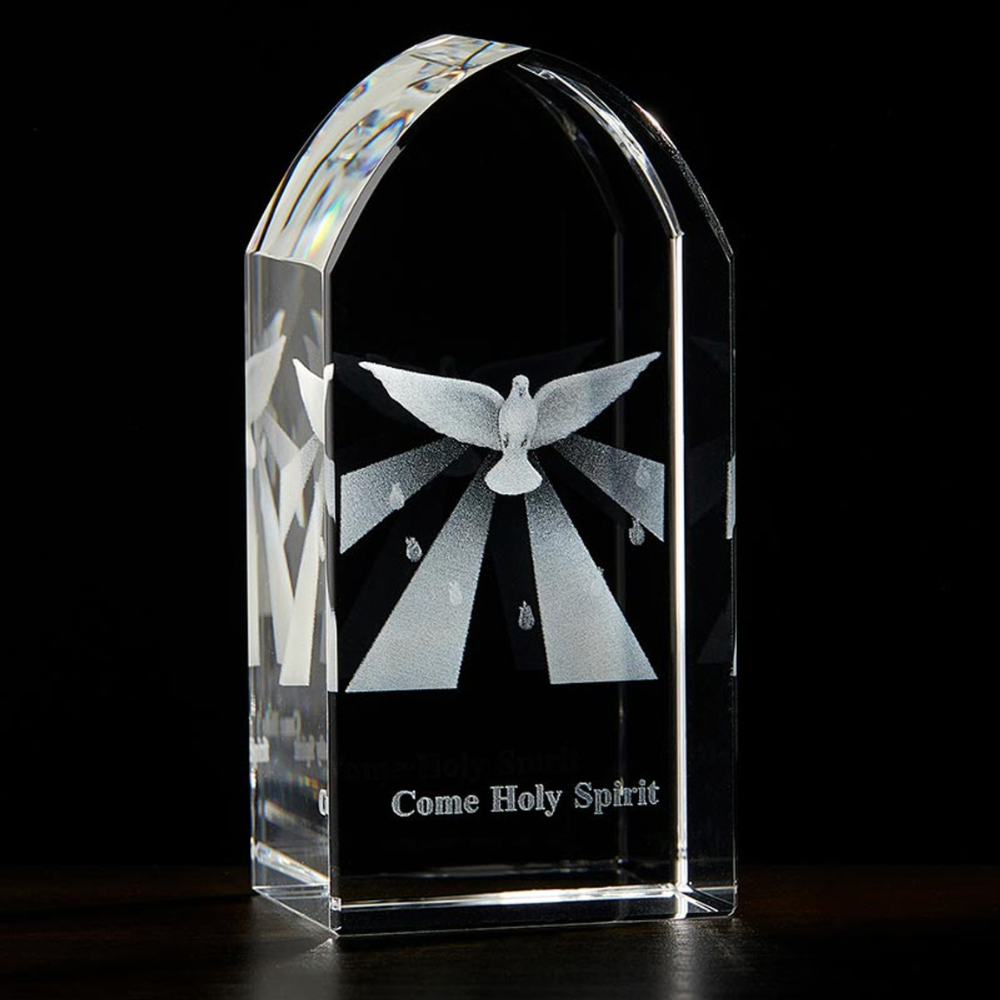 Confirmation Etched Glass Stand