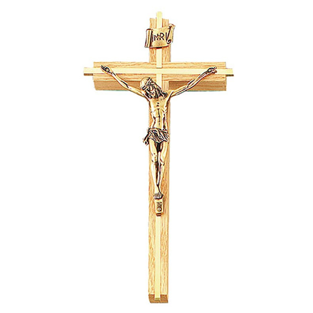 10" High Crucifix with Silver Inlay, Style JC8935K