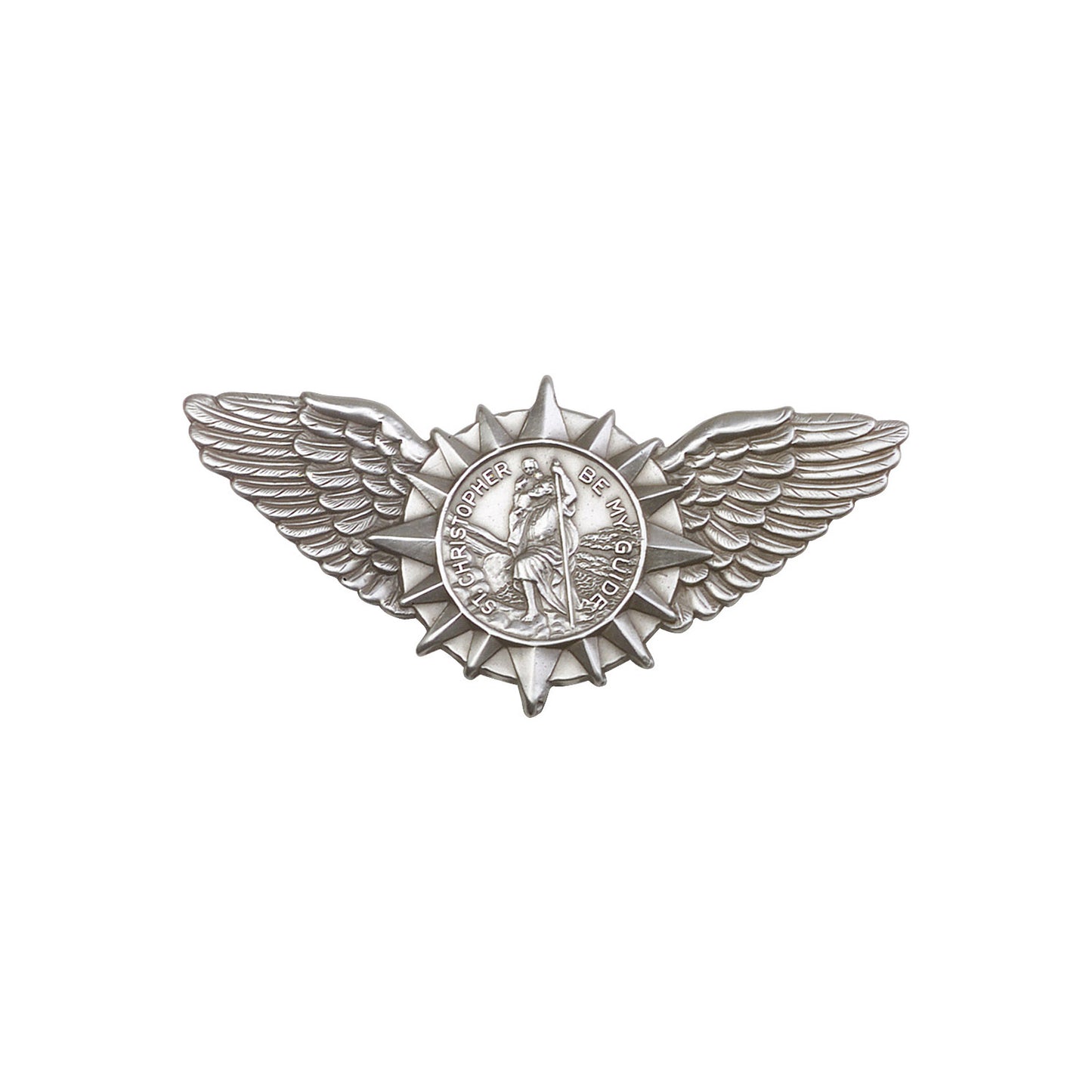 St. Christopher / Wings Visor Clip