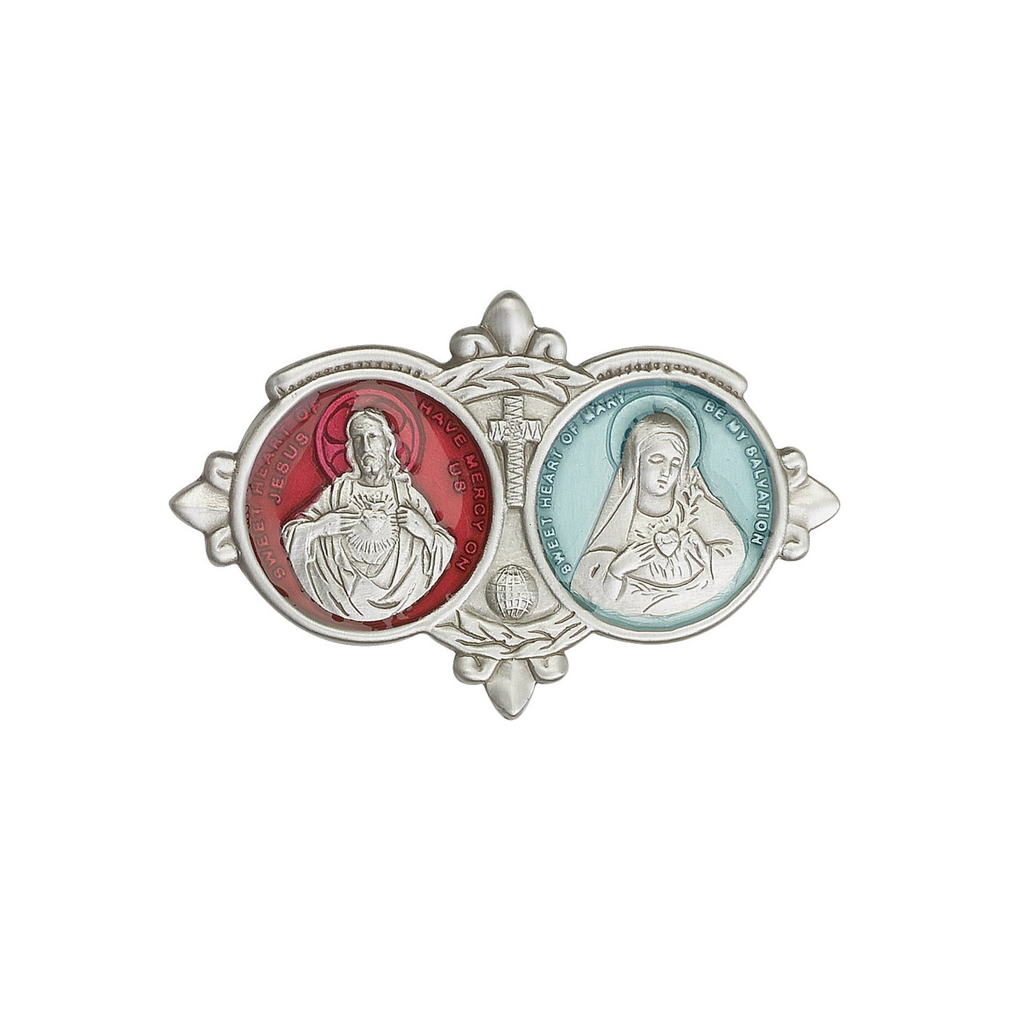 Jesus / Mary Visor Clip