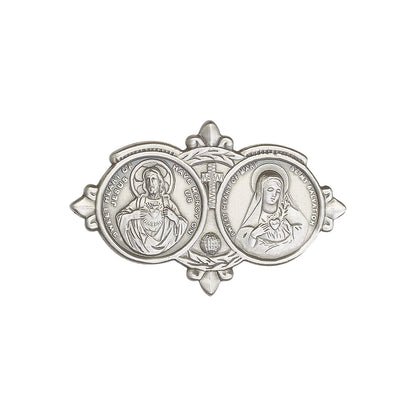 Jesus / Mary Visor Clip