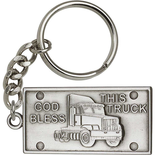 God Bless This Truck Keychain