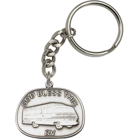 God Bless This Rv Keychain