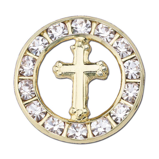 Circle With Cross Lapel Pin