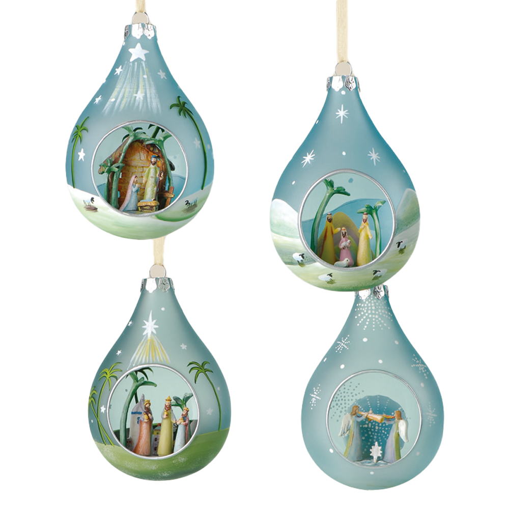 4 Piece Hanging Ornament Set