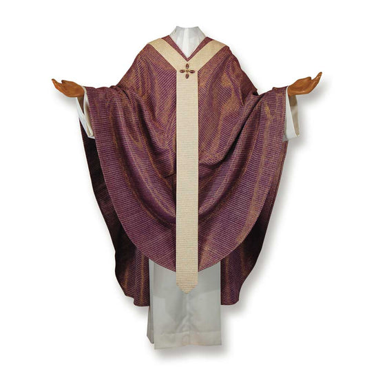 Pure Silk "Pallio" Gothic Style Purple Chasuble