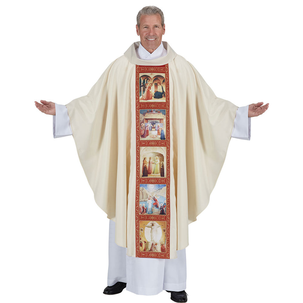 The Life of Christ Cowl Neck Chasuble – F.A. Dumont Church Supplies